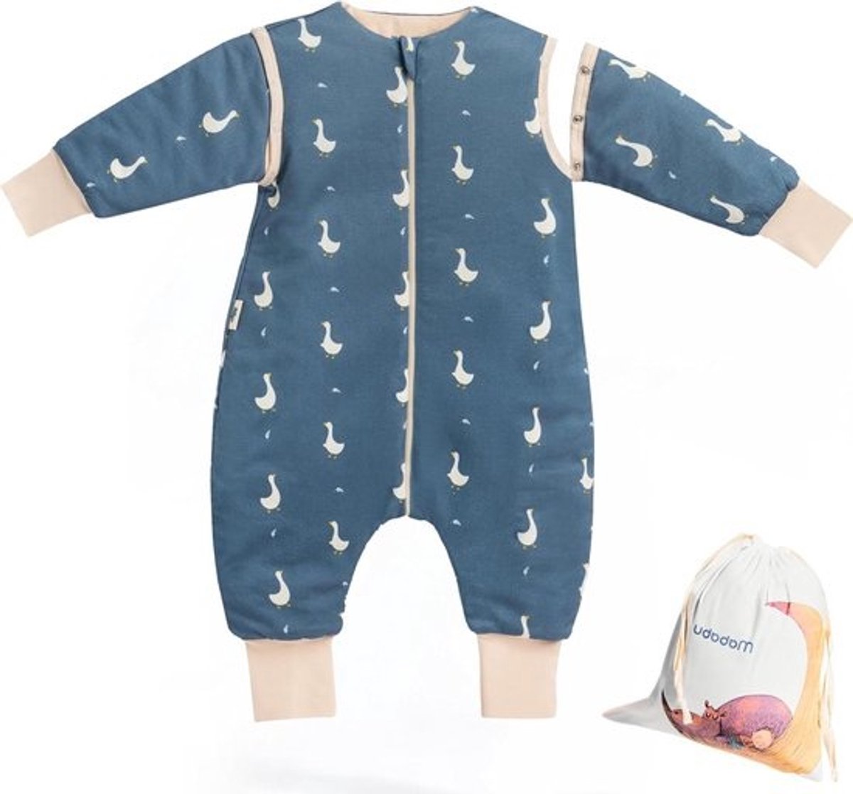 Babyslaapzak met voeten - Trappelzak Slaapzak - Comfortabel slapen - Afneembare mouwen - 15 tog - Niet gespecificeerd