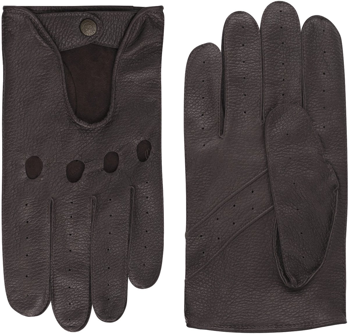 Laimböck Durham - Leren heren autohandschoenen Kleur: Espresso, Maat: 10.5