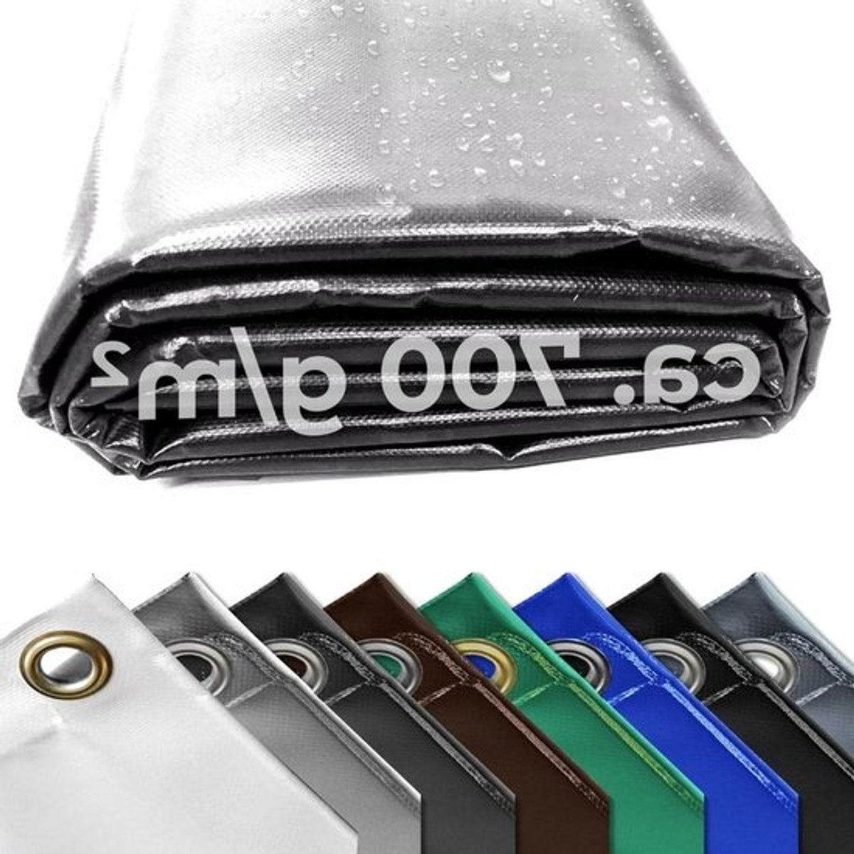 Vrachtwagenzeil - Afdekzeil Trailer - Goederen Beschermen - Hoge UV-bestendigheid - 400 m x 400 m - Lichtgrijs