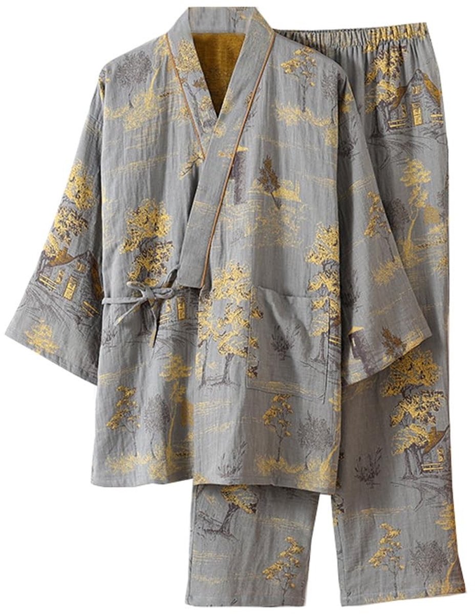 Japanse Stijl Katoenen Badjas - Plus Size - Multicolor