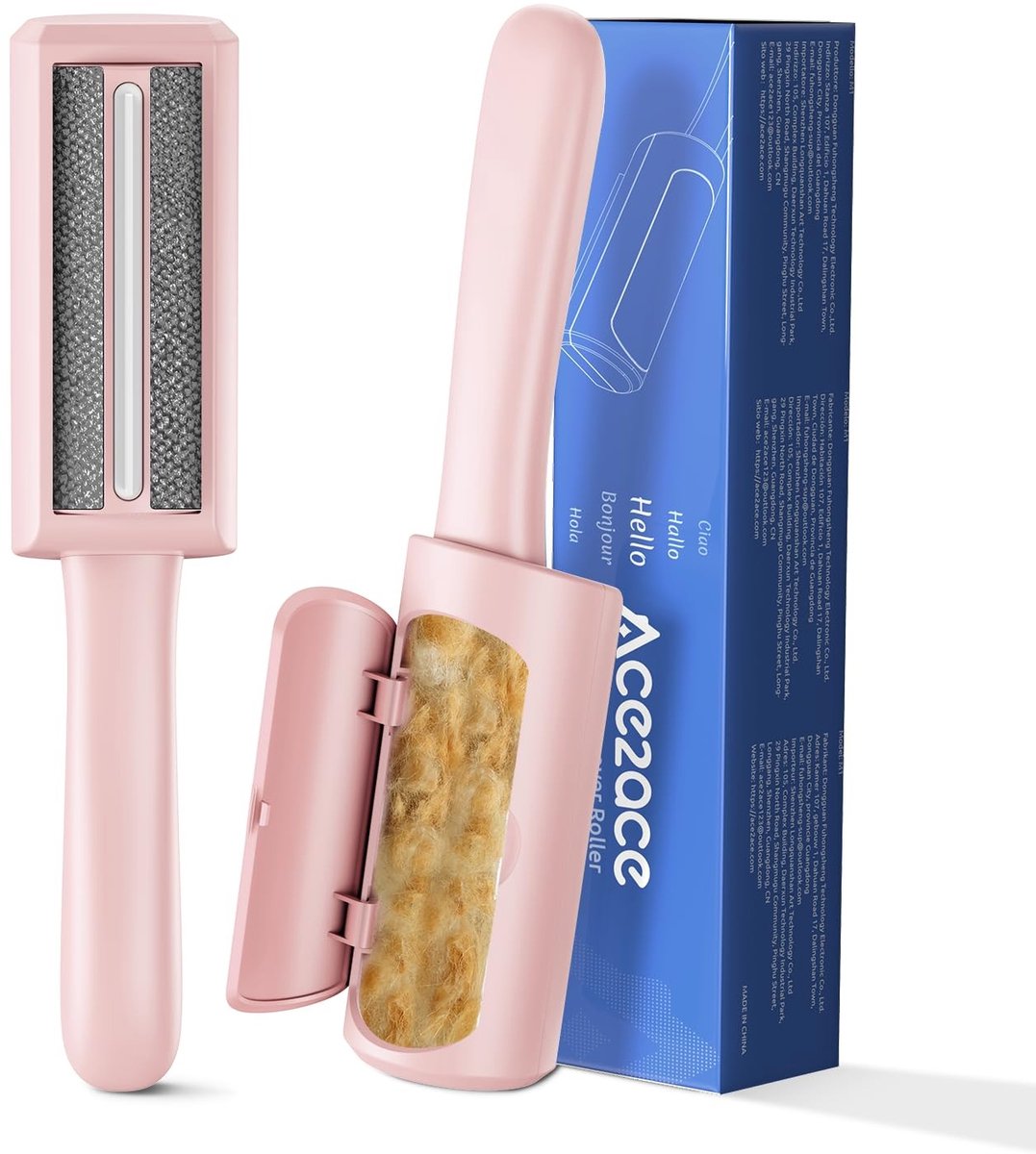 Mini Lint Roller voor Huisdieren - Herbruikbare Haarverwijderaar - Roze