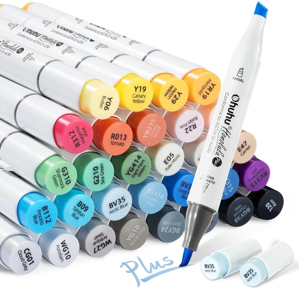 Alcohol Markers Set met 36 Kleuren en Blender