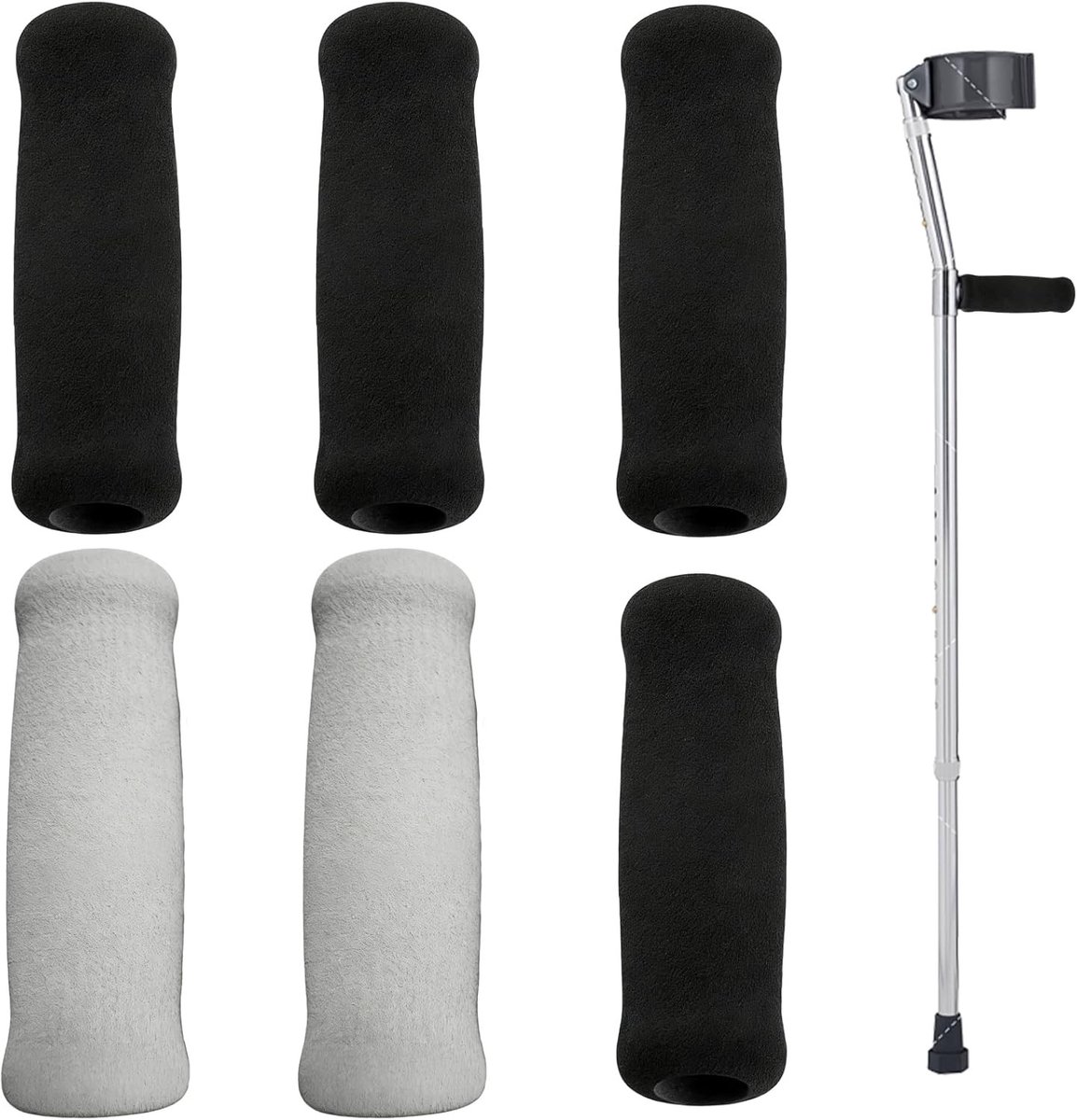 Zachte Grip Pads voor Stokken en Looprekken - 6 Stuks, Ideaal voor Comfort en Stabiliteit