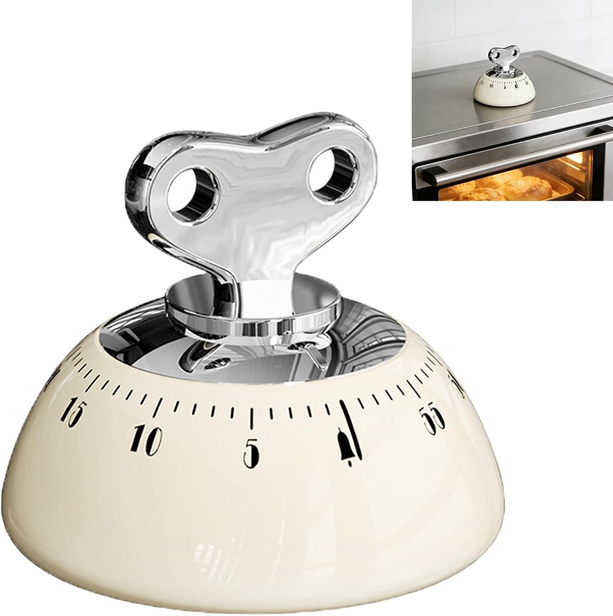 Mechanische Keuken Timer met Magnetische Functie - Perfect voor Koken, Bakken en Studieactiviteiten