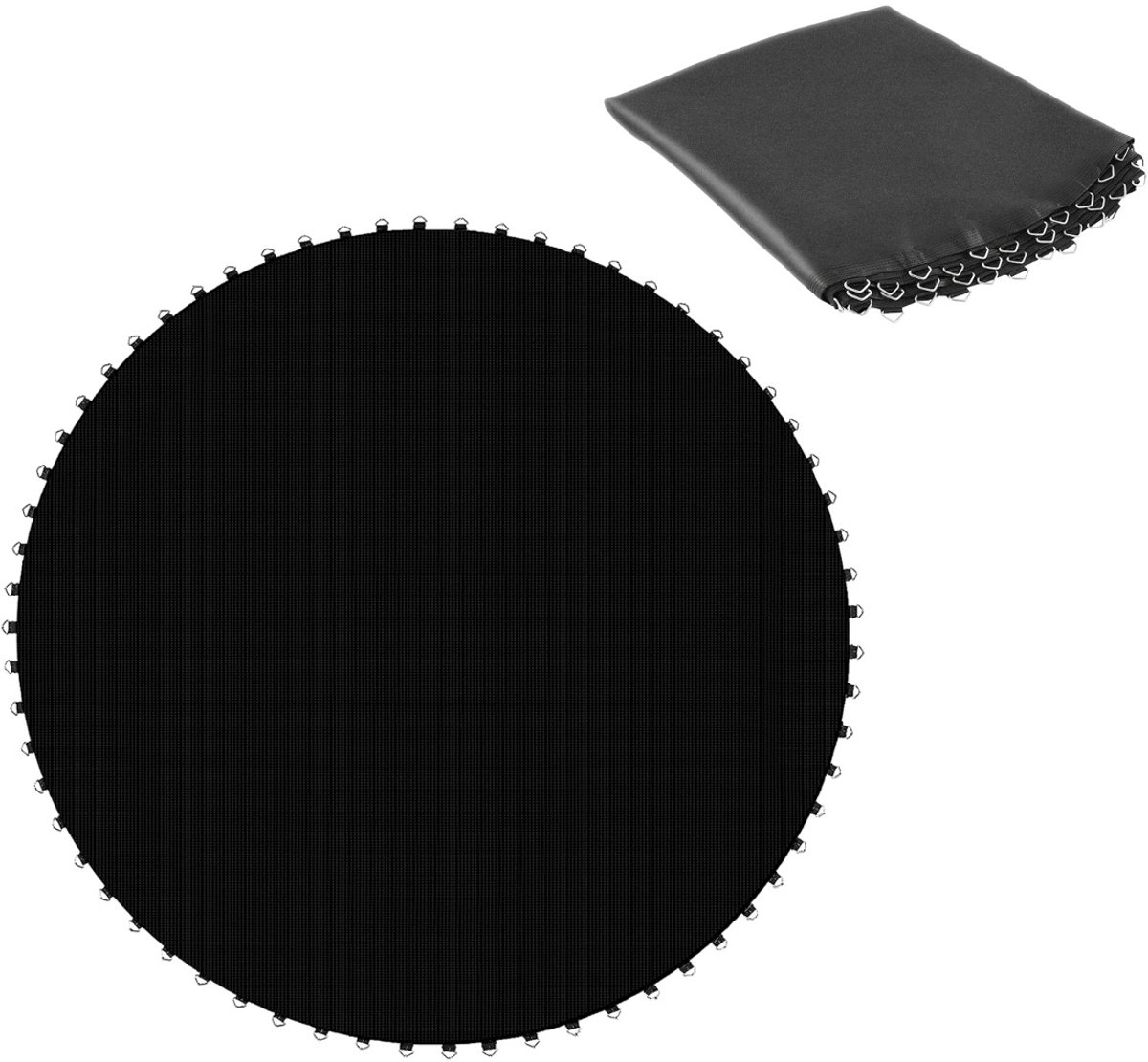 SureDeal® - Trampoline - Vervanging Springmat Hoog - Metalen Haken Compatibel - Rond - Veer Springkussen Mat - Binnen - Buiten Gebruik - Zwart