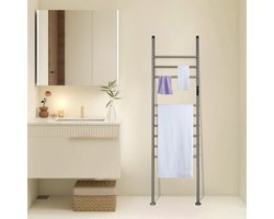 Elektrische Handdoekverwarmer Enige Uitvoering - 150W Vermogen - 103x50x10 cm Afmeting - Roestvrijstaal Materiaal - Waterdicht Handdoekdroger