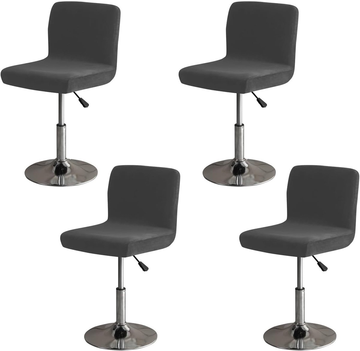 Wasbare barstoelhoezen met rugleuning - Set van 4, Perfect voor Eet- en Keukenstoelen, Bescherming en Stijl