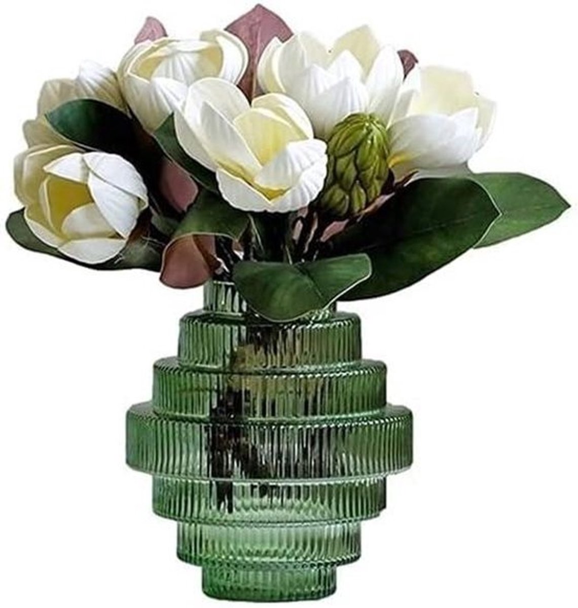 Kunstorchidee met Vaas - Nepbloemen Decoratie - Huisdecoratie - Levensechte Simulatie - Zie Afbeelding - Paars