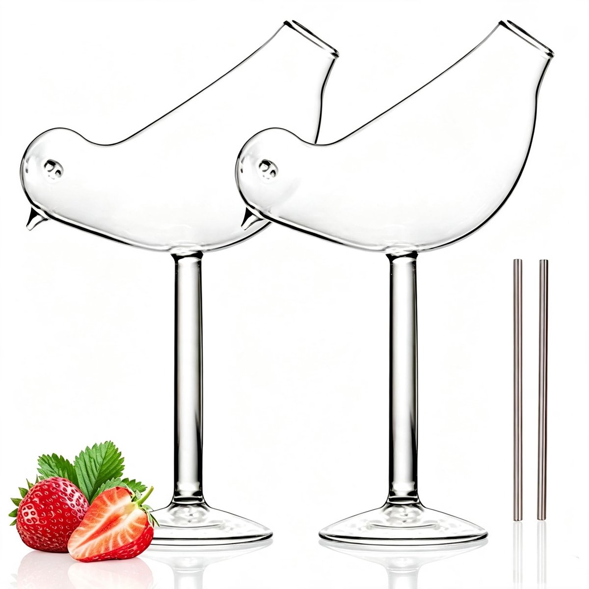 Cocktailglas - Creatief Vogelontwerp - 150 ml - 2 Stuks