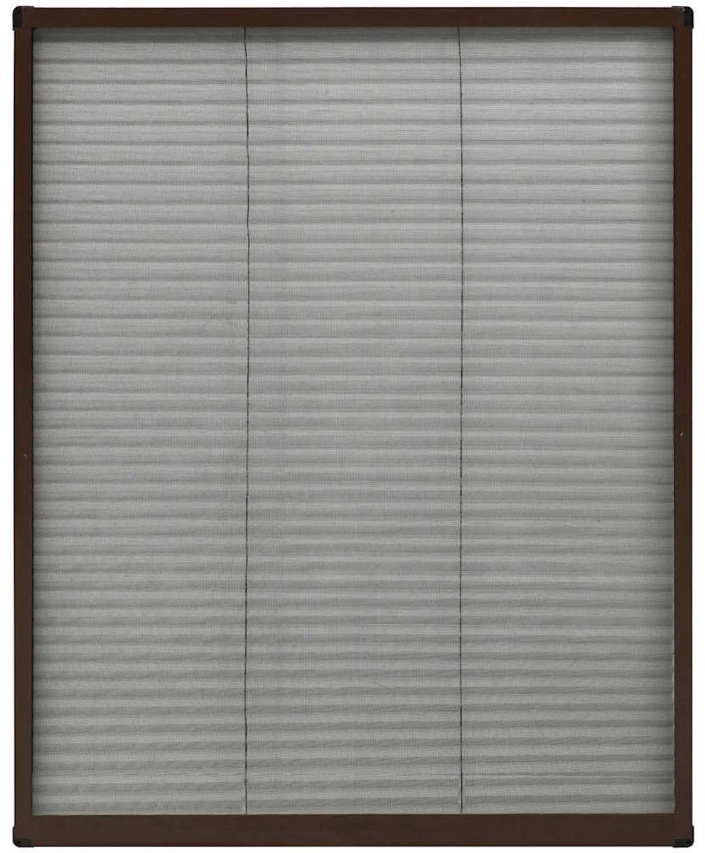 Insectenwerende Plissé - Aluminium Frame - Bruin 80x100 cm