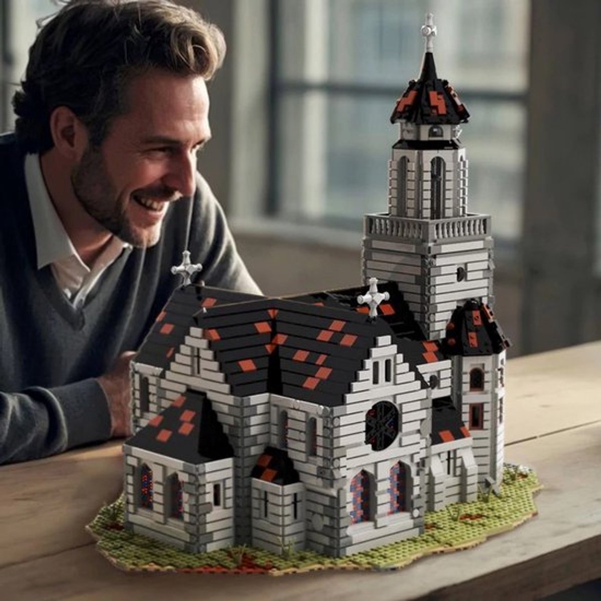 Bouwstenen Middeleeuwse Kathedraal - 6172 Stukjes - Kunststof ABS - Model Puzzel - Voor Volwassenen