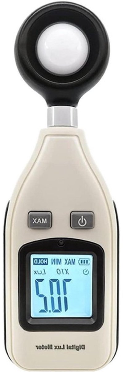 Lichtmeter Spectrometer - Luxmeter Verlichtingsmeter - Fotografie Belichting Meten - 2-in-1 Bereik Functie - 0-200.000 lux - Grijs