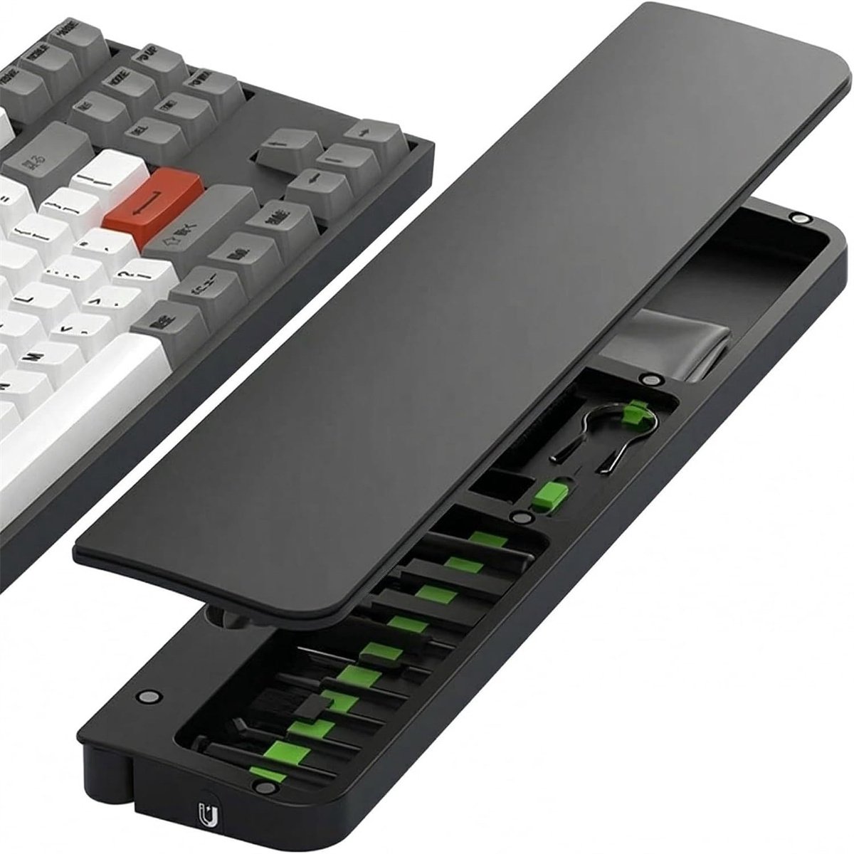 carmdering - Toetsenbord Polssteun Pad Uitgebreide Reinigingsset - Toetsenbord Polssteun met 22-in-1 Reinigingsset voor PC en Gaming
