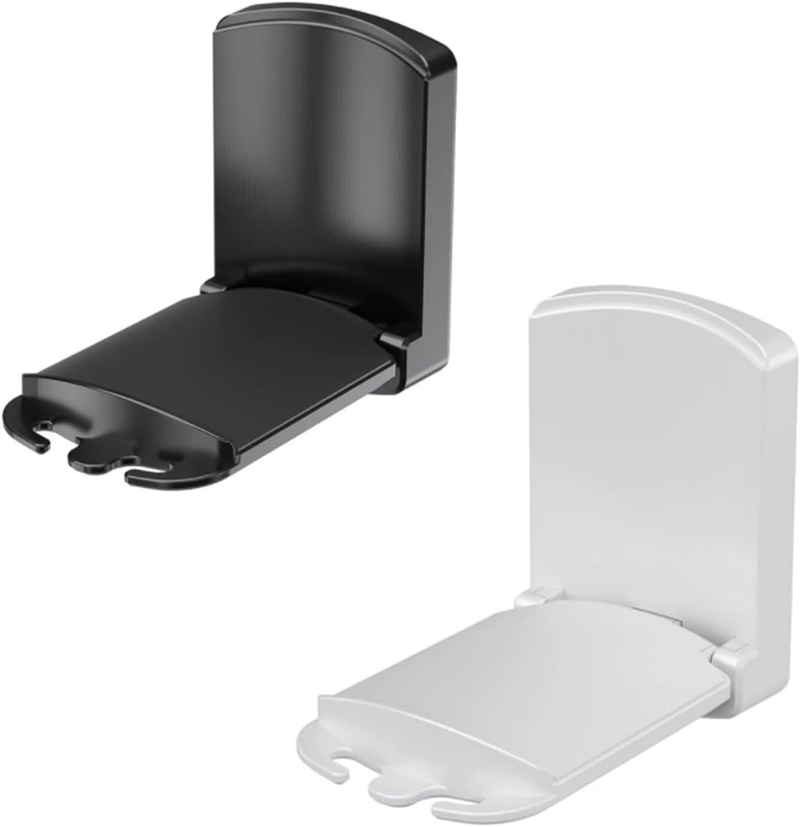 Vouwbare hoofdtelefoonhouder met plakband en siliconen pad, universele wandbeugel voor gaming headsets en over-ear hoofdtelefoons, 2 stuks