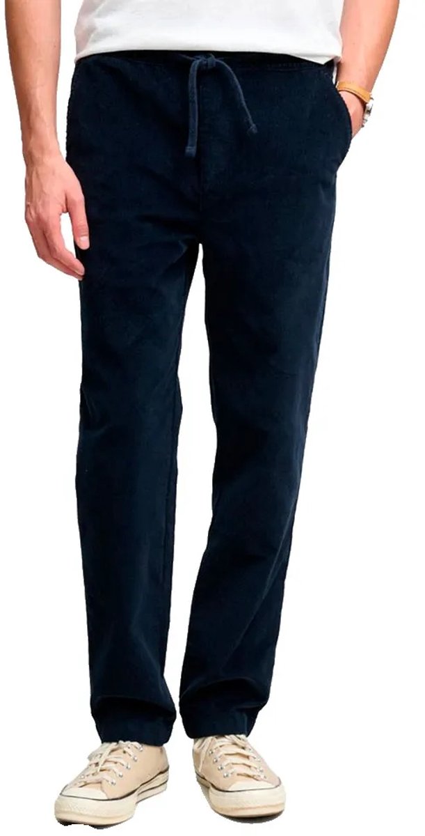 Superdry Merchant Cord Drawstring Broek 34 32 Man Marineblauw