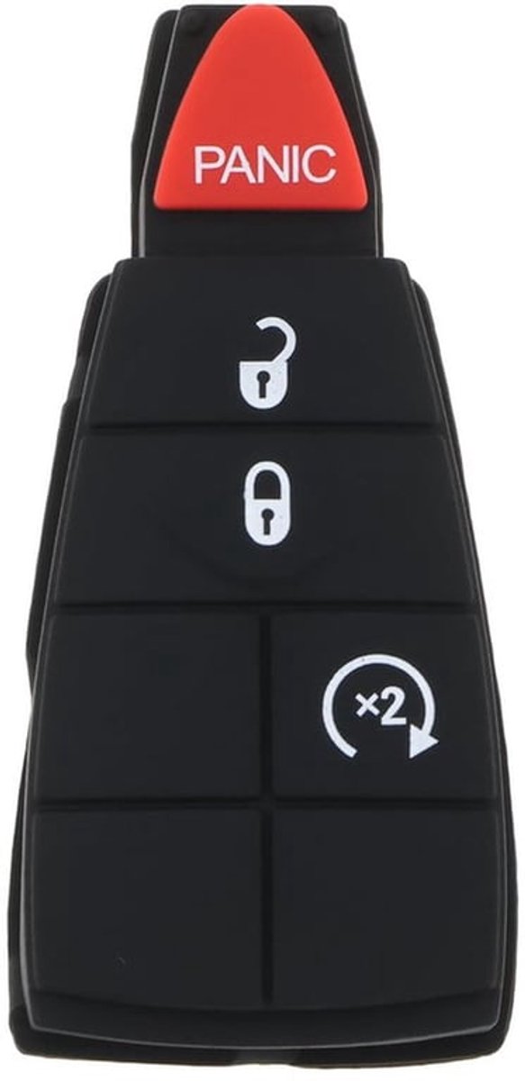 1PC sleutelhanger rubberen knop pad compatibel met Chrysler compatibel met Dodge compatibel met Jeep compatibel met Ram sleutelhanger vervanging