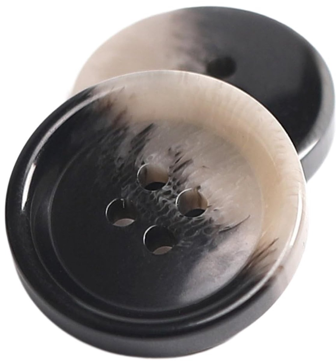 Harsknoppen 4-gaats - Zwart - 20 stuks - 25 mm