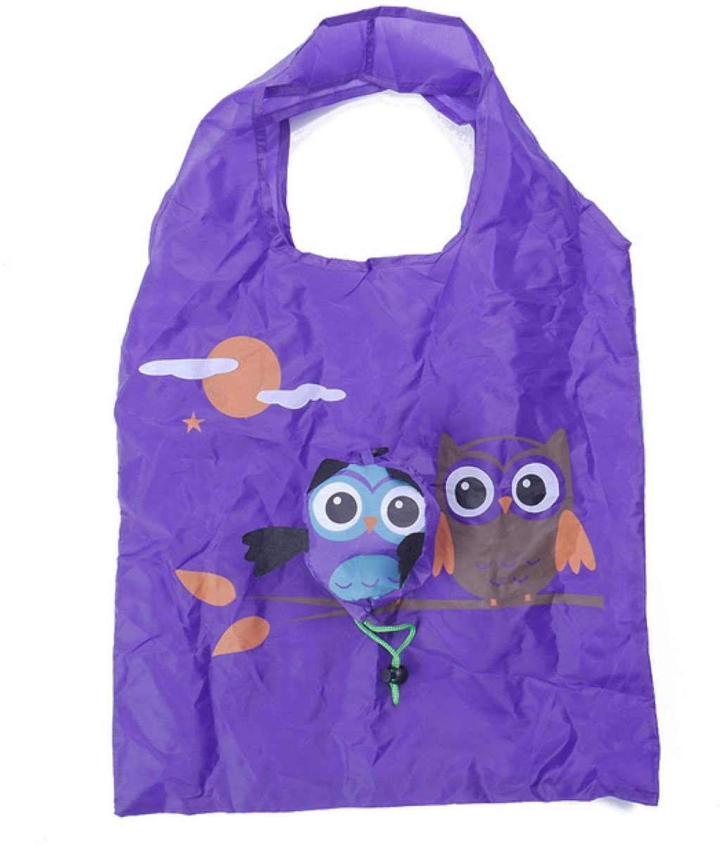 Vouwbare Winkelbag - Uilvorm - Polyester