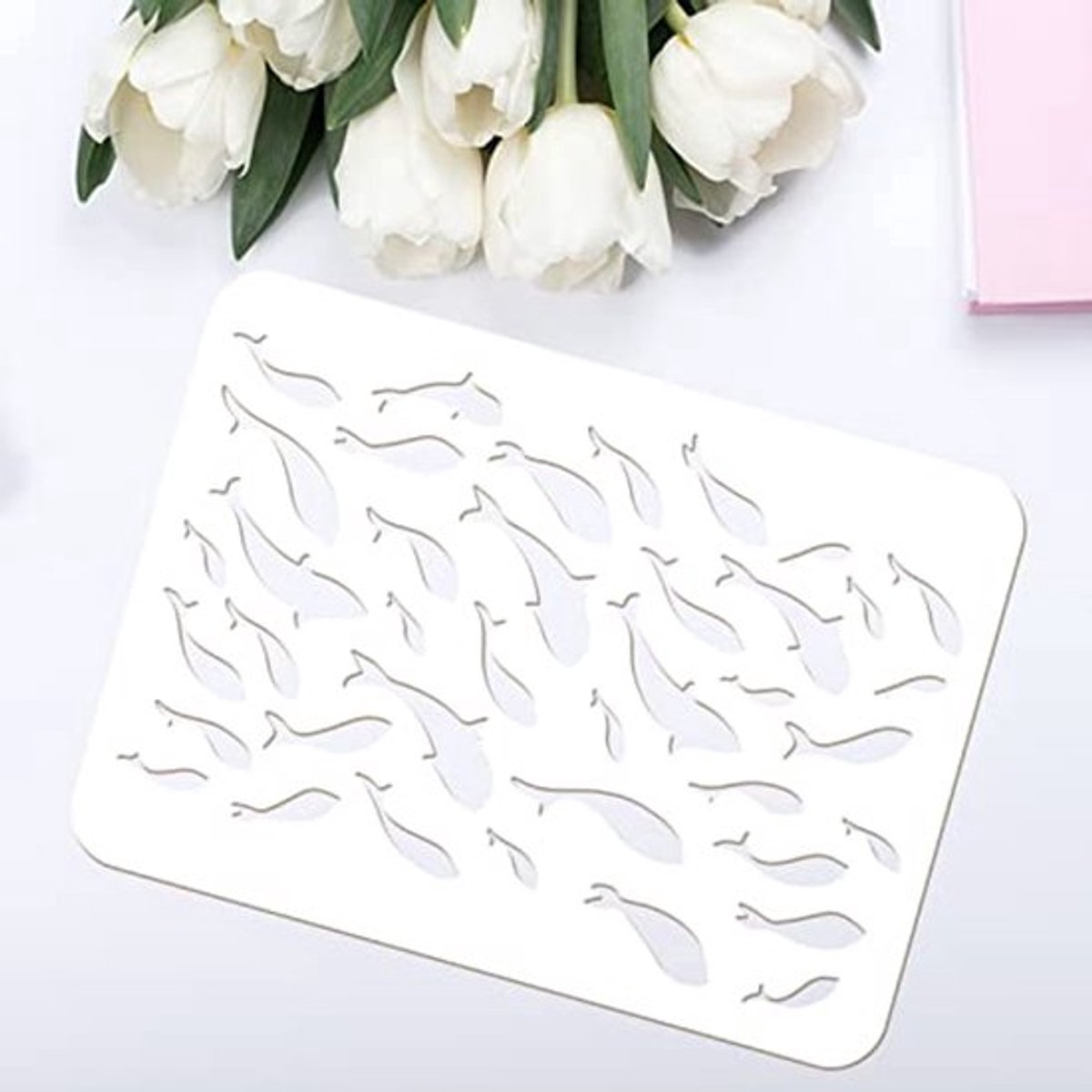 Vis sjabloon voor schilderen, 29,7 x 21 cm, herbruikbaar, grote hoeveelheid vis, tekensjablonen, grote zwemvis, sjabloon voor schilderen op muur, hout, meubels, stof en tegels
