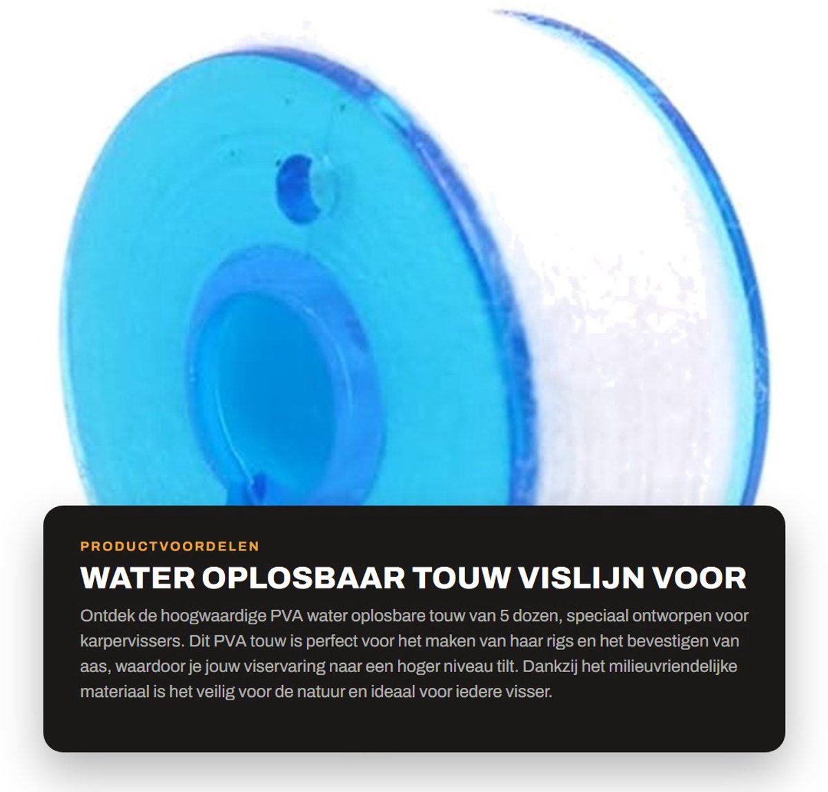 Dailygoods- PVA Vislijn 5 Dozen - Water Oplosbaar Touw - Karper Vissen - Haar Tuig - Aas Accessoires - Hoogwaardig PVA Materiaal - Karpertouw