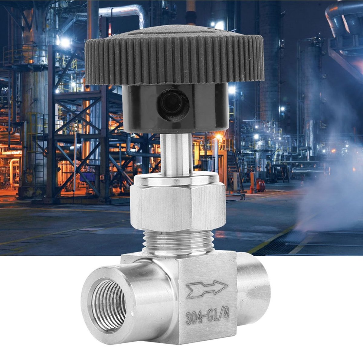 Dailygoods- Naaldklep Hoge Druk - Kogelkraan 1/8in - Roestvrij Staal - Binnendraad - Afsluiter - Perfecte Vervanging