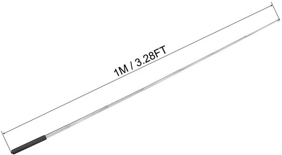 Telescopische handbediende vlaggenmasten van roestvrij staal voor reisleiders en leraren Zwart 1M / 3.28FT — afbeelding 2