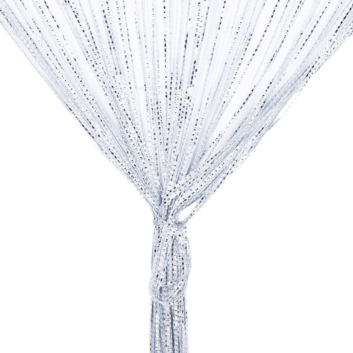 Gordijn, glitter, wit, 100 x 200 cm, wandgordijn, etalagedecoratie, decoratief gordijn, kamerverdeler, vliegengordijn, voor bruiloft, café, restaurant, wit