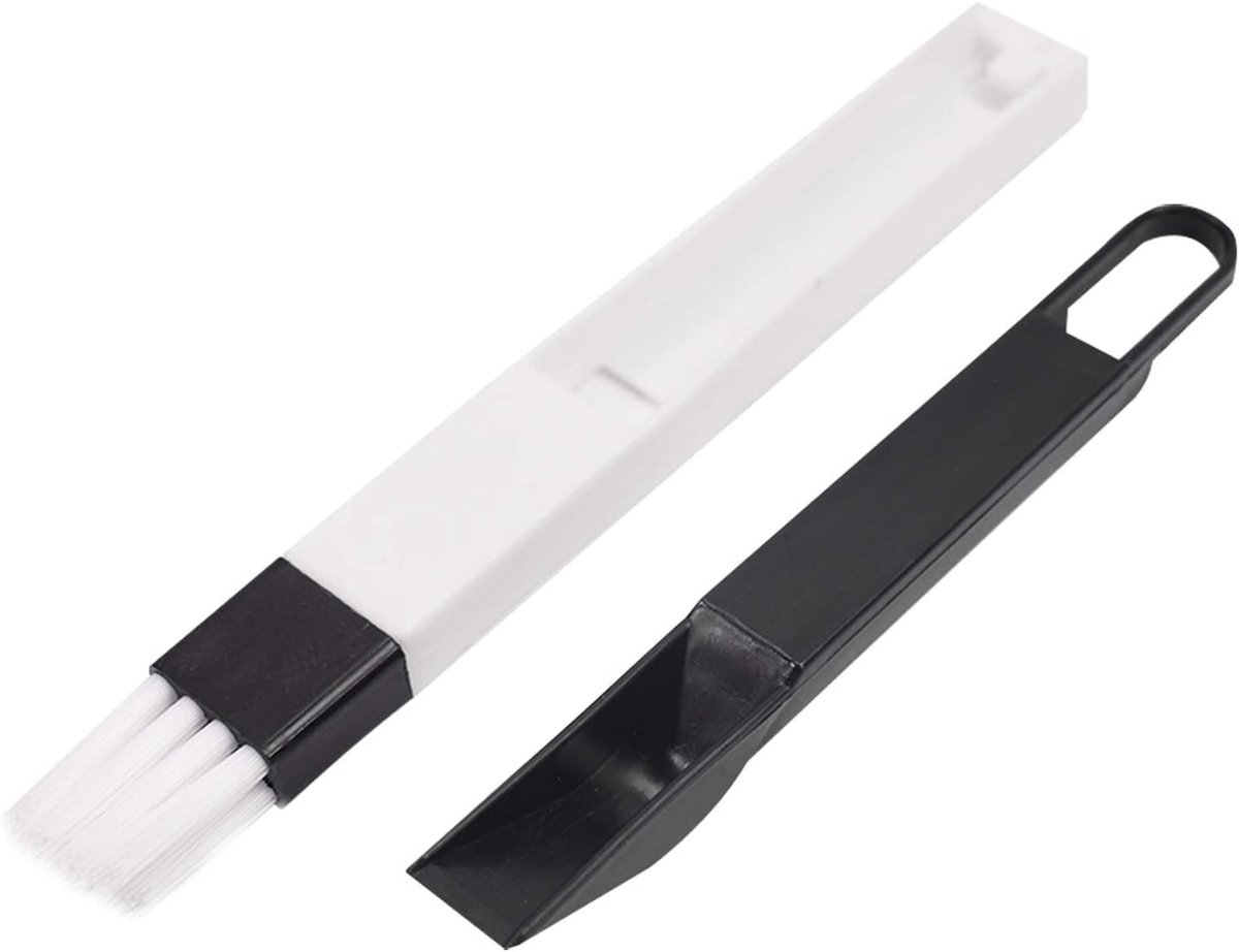 Dailygoods- Reinigingsborstels Premium Kwaliteit - Kleine Veegschep/Borstel - Voor Moeilijk Bereikbare Plaatsen - Geïntegreerde Stofbak - Perfect voor Spleten/Voegen - Schoonmaakborstel
