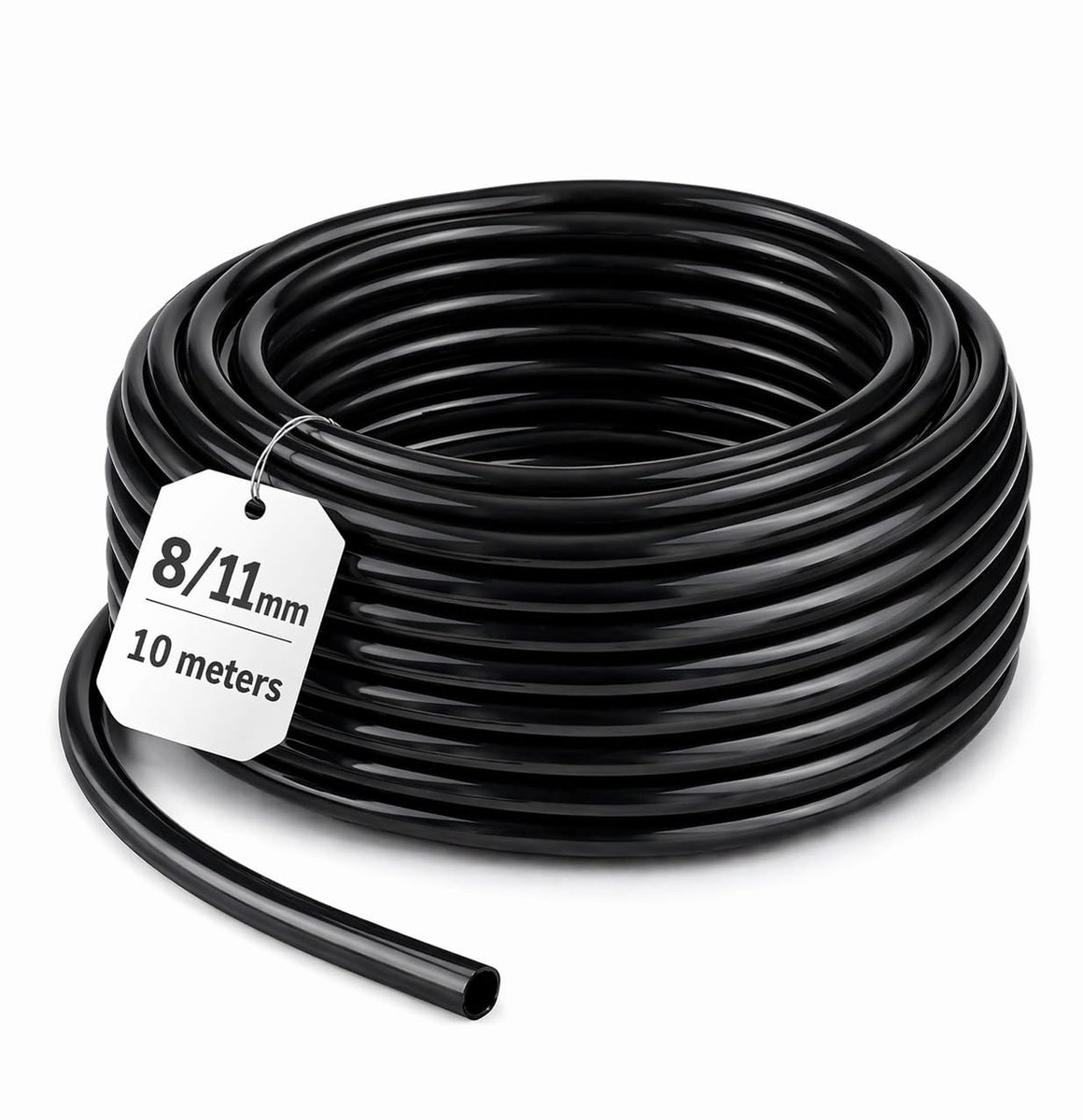 Irrigatieslang, 10 m, 8/11 mm (binnendiameter 8 mm/buitendiameter 11 mm), micro-druppelslang, flexibele en uv-bestendige slang voor doe-het-zelf irrigatiesystemen
