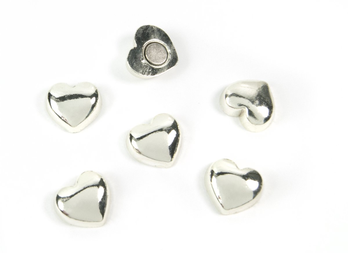 Magnet Sweetheart silver - set 6 pcs