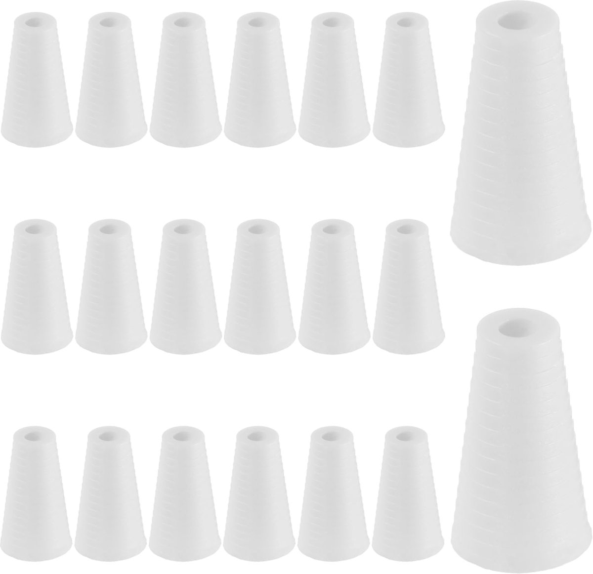 Blinde trekkoordknoppen, 20 stuks kunststof rolgordijn met trekkoord, kwastjes, raamdecoratie, Romeinse schaduw trekkoord, wit
