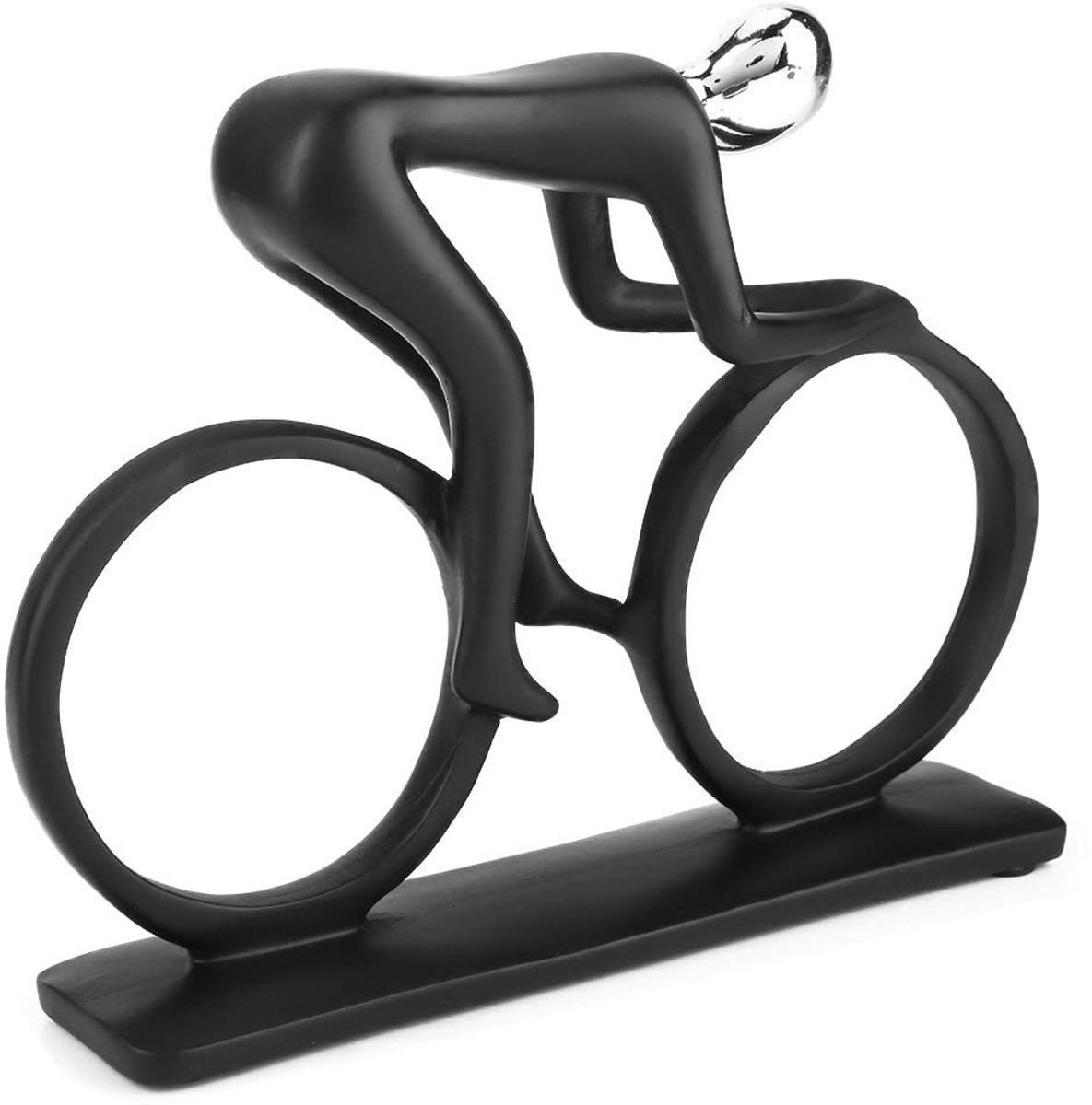 Dailygoods - Elegante Statua Di Atleta - Moderne Sculptuur - Fietsrijder - Decoratie voor Huis en Kantoor - Abstracte Kunst - Unieke Cadeau Idee