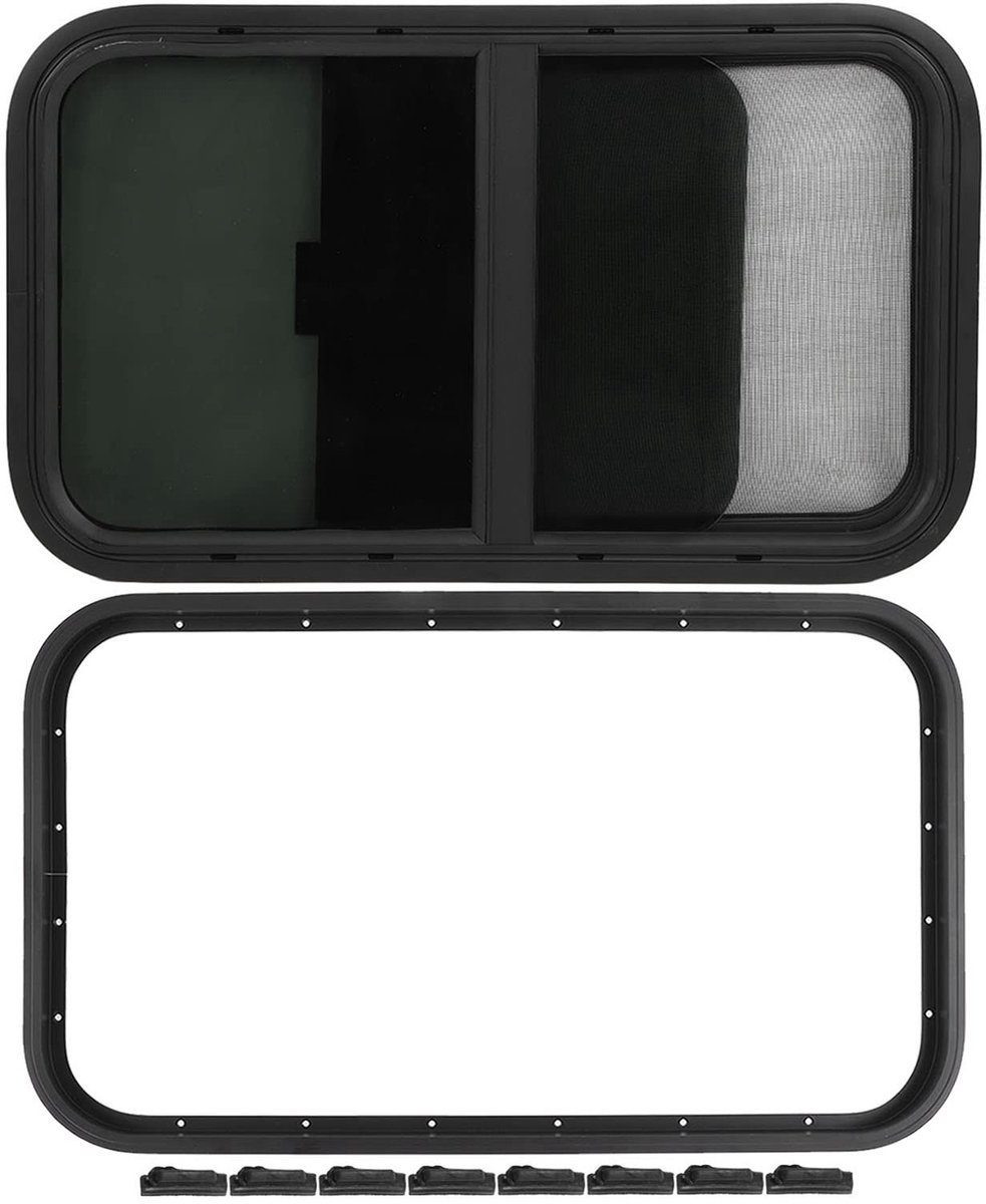 Dailygoods- Caravanraam 700 x 400 mm - Vervangend Raam - Insectenbescherming - Aluminiumlegering - Geschikt voor Campers - Verticale/Horizontale Installatie - Rv-venster