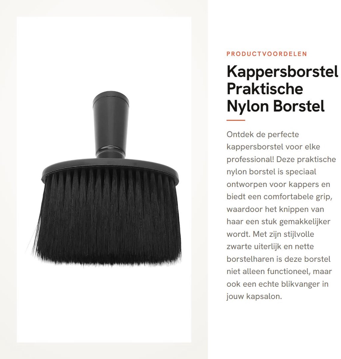 Dailygoods- Kappersborstel Praktisch - Nylon Borstelhaar - Comfortabel Handvat - Stijlvol Uiterlijk - Geschikt voor Kapsalon - Eenvoudig in Gebruik - Haarborstel