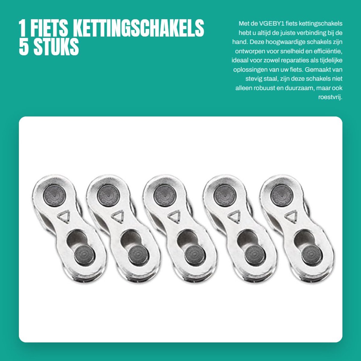 Dailygoods- Fiets Ketting Verbinding - 5 Pairs - Hoogwaardige Staal - Snelle Ontgrendeling - Schokbestendig - Roestvrij - Duurzaam - Fiets Ketting Schakels