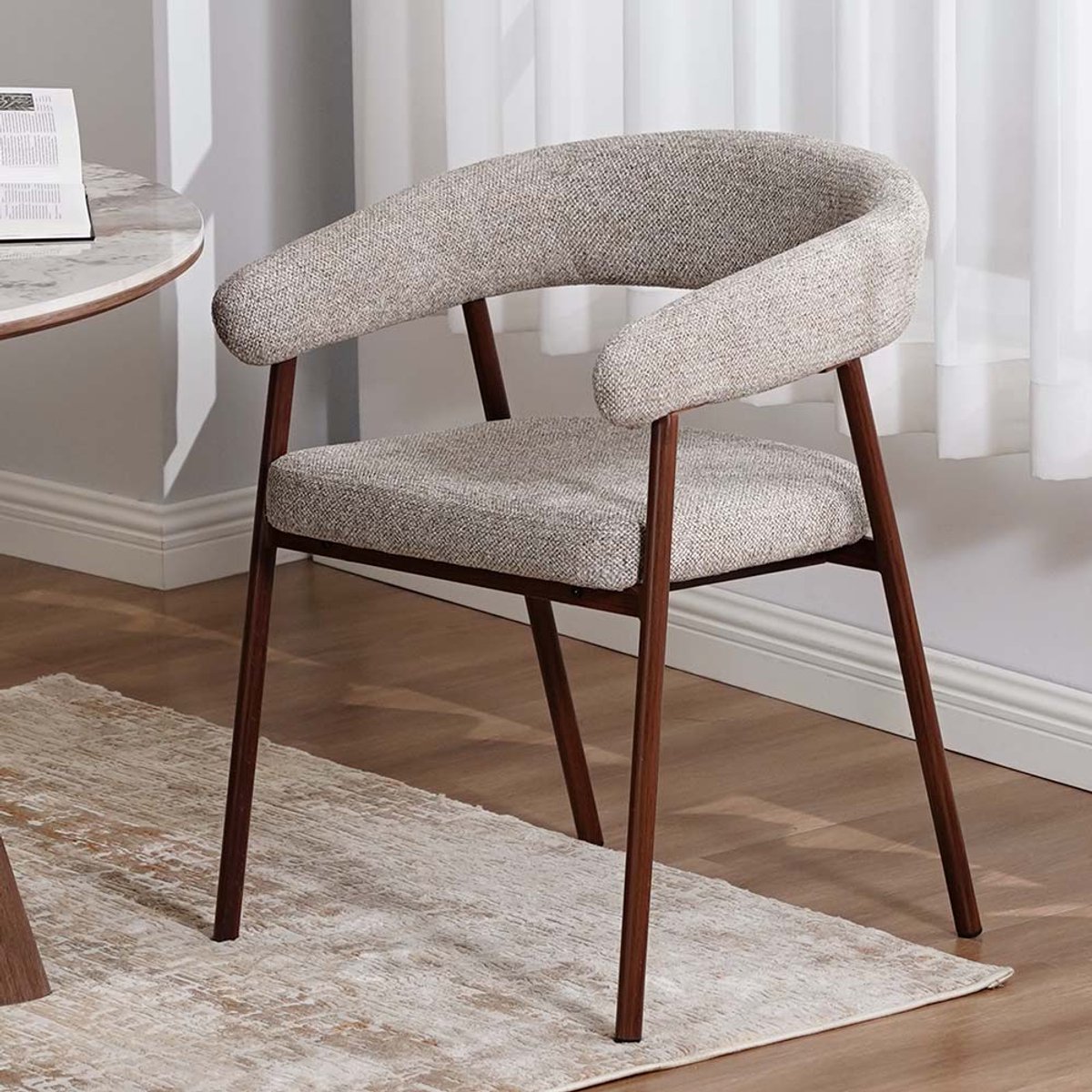 Milton & Oldbrook Eetkamerstoel Trevi Zand Beige