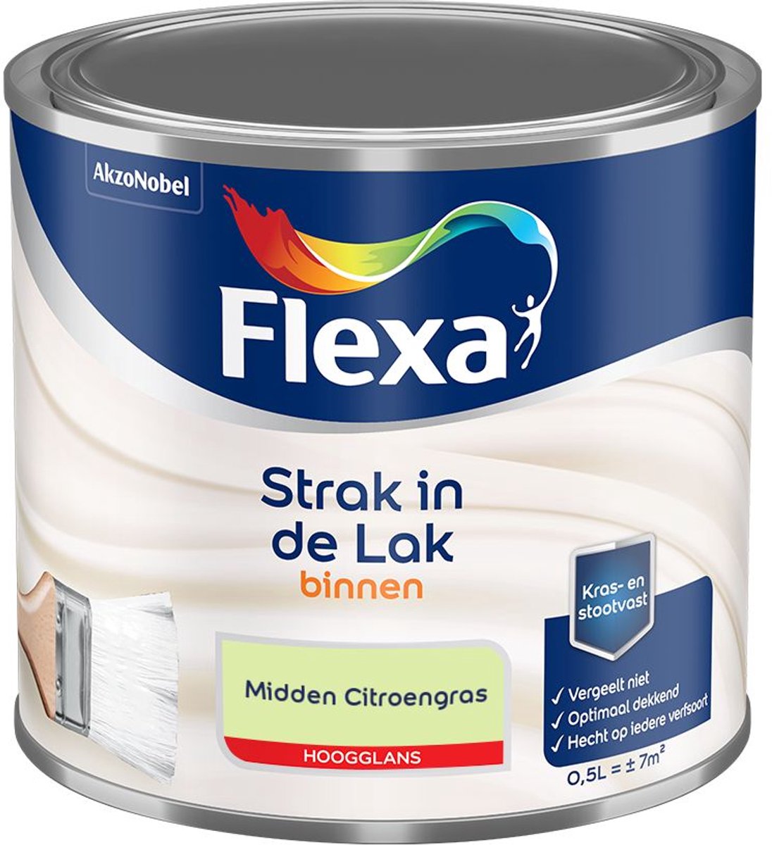Flexa - Strak In De Lak Binnenlak Hoogglans - Midden Citroengras - Mengverf - 500 Ml