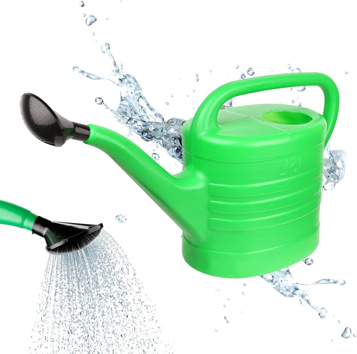 Gieter Kunststof - Waterkan Planten - Planten Water Geven - Ergonomische Handgreep - 15 liter - Groen