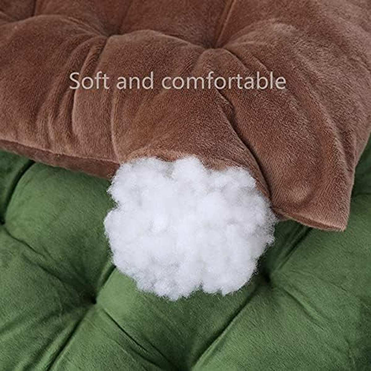 2 stks stoel kussen, vloerkussen, kristal fluwelen stoel kussen, pluche kussen, zacht en comfortabel, kan worden gebruikt op kantoor, thuis, school, auto, hotel, fruit groen (40* 40cm)