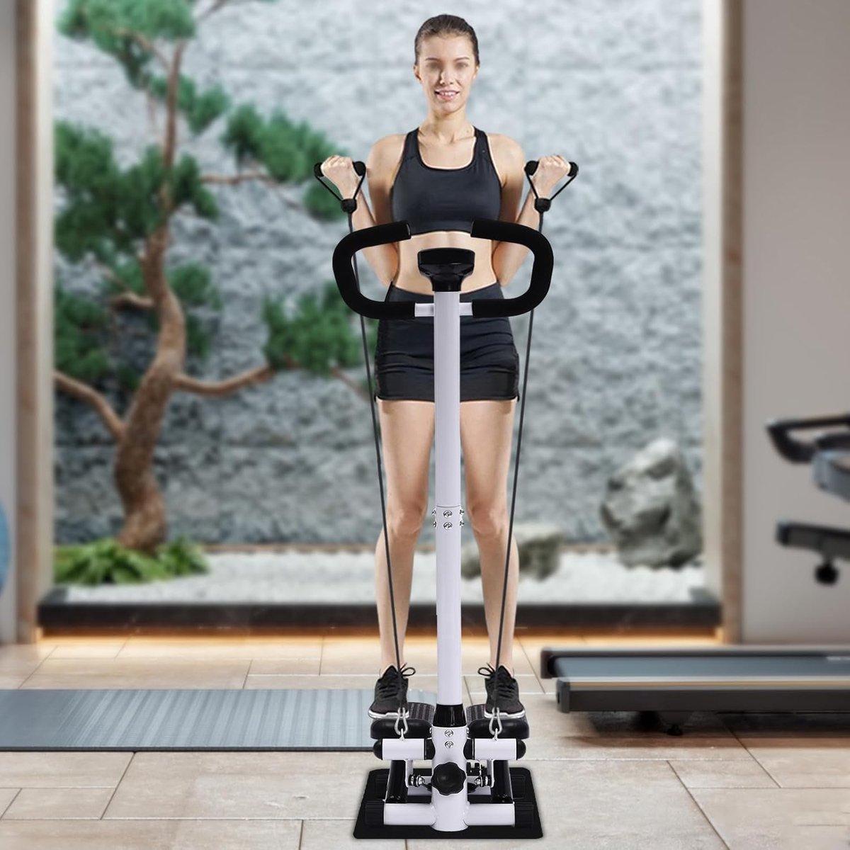Mini Stepper - Thuis Fitness - Gewichtsverlies - Stille Hydrauliek - 150 kg Capaciteit - Zwart