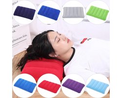 tintoke tintoke Opblaasbaar kussen, campingreiskussen, luchtkussen, hoofdkussen, velourskussen, nekkussen, strandkussen, voor outdoor, reizen, wandelen, 2 stuks (blauw)