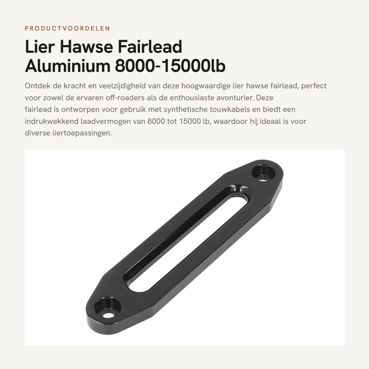 Dailygoods- Lier Hawse Fairlead 25,4 cm - Aluminium - Laadvermogen 8000-16600 pond - Universeel - Hoge prestaties - Gladde randen