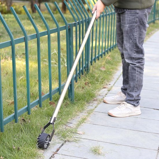 Graskantensnijder Wiel - Handmatige Kantensteker - Gazonranden Strak Maken - Cr-geplateerd Staal - 171 Cm - Zilver — afbeelding 3