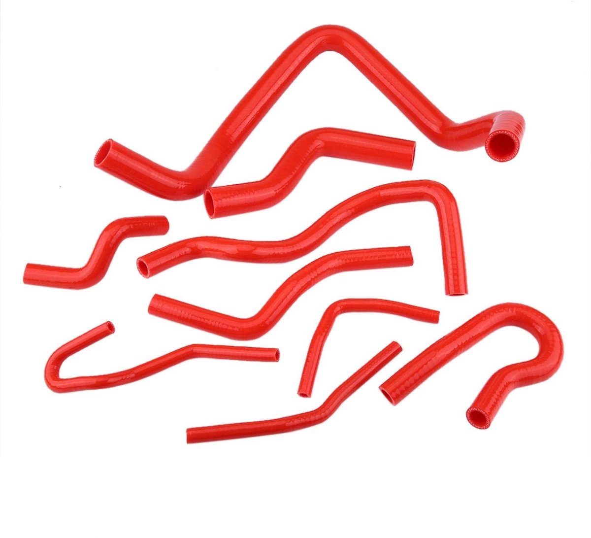 Dailygoods - Silicone Radiator Slang Kit - Auto Radiator Slangen - Duurzaam en Hittebestendig - Rood - Siliconen Slang Kit - Geschikt voor Civic D15 D...