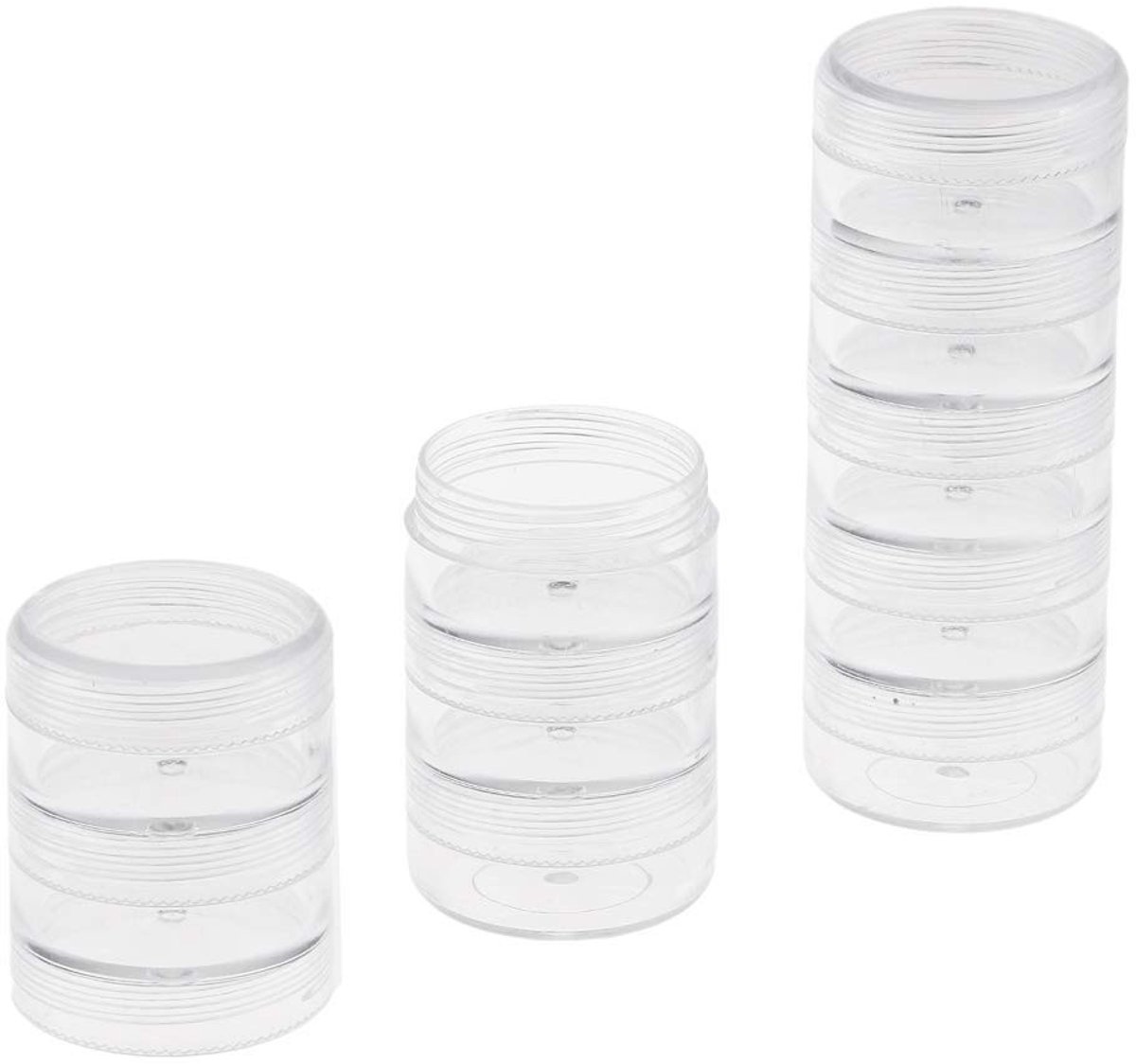 Dailygoods- Opbergdozen Roze - Opbergdozen Acryl - Stapelbare Dozen - Opbergdozen voor Cosmetica - Opbergdozen voor Kralen - Maat 17,5 x 4,5 x 6,2 cm - Opbergcontainers