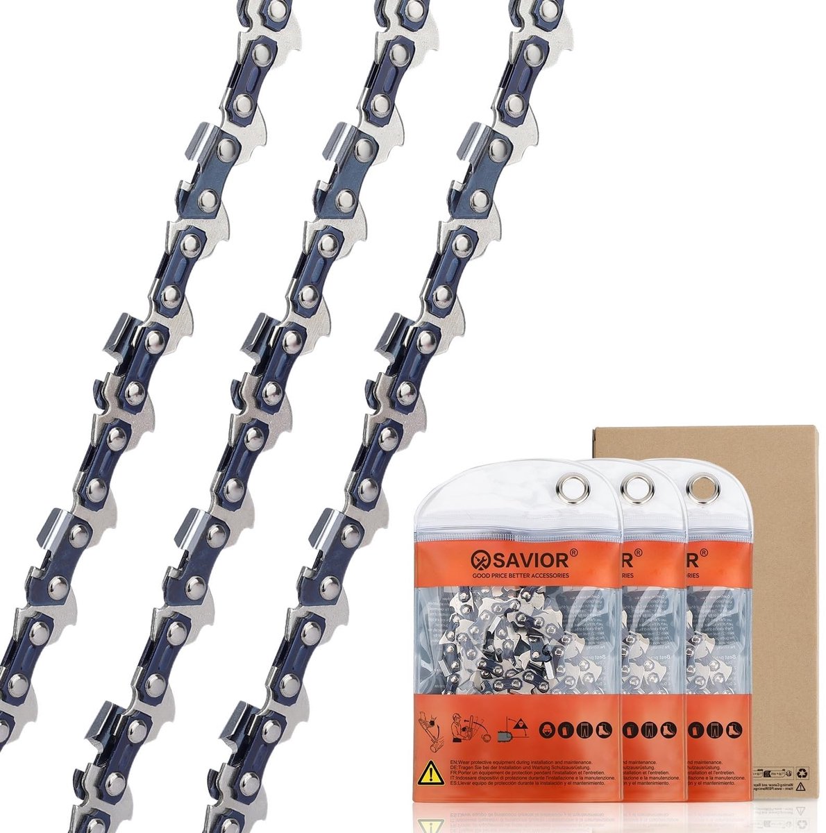 Dailygoods- Zaagketting 35 cm - 3/8 inch LP - 1,1 mm dikte - 50 aandrijfschakels - Compatibel met Stihl 3610 000 0050 - Schokbestendig ontwerp - Kettingzaag