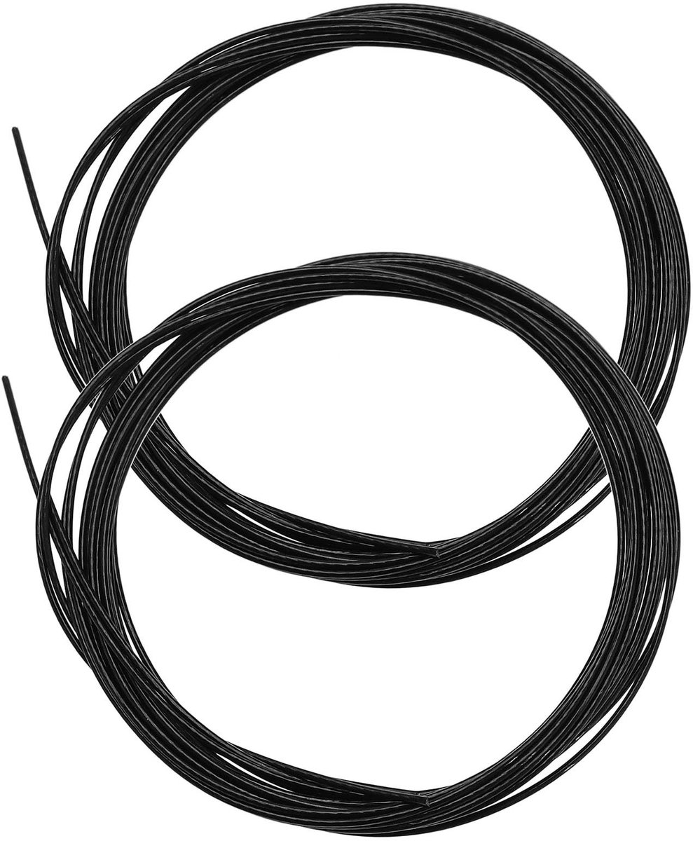 Dailygoods- Schoenveters 140 cm - Elastische Veters - Twist-Lock Veters - Vervangende Veters - Unisex - Zwart Rubber met Staaldraad