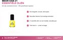 Een flesje Dadi'Oil met gele vloeistof en zwarte dop.