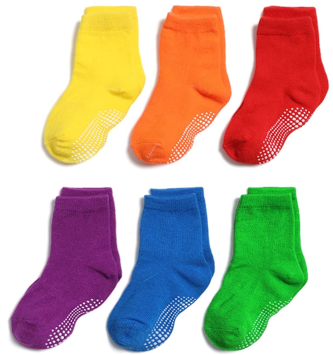 Dailygoods- Sokken Heren - 6 Paren Warme Crew Sokken - Antislip Sokken - Baby Sokken - Peutersokken - Ademend Materiaal - Babysokken