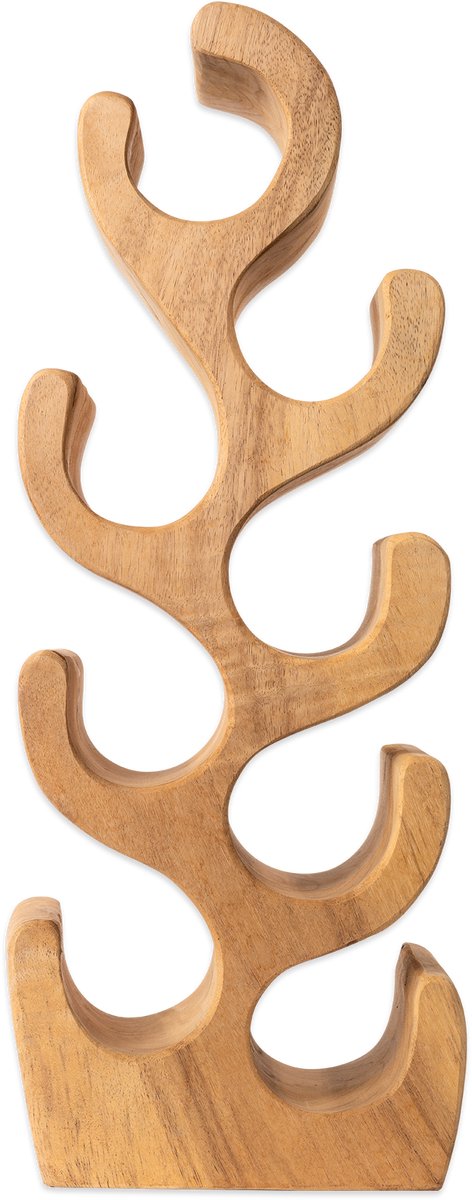 Benoa - Suar Wine Rack - 8 Flessen - Wijnrek Hout - Houten Wijnrek - Flessenrek - Wijnrekken - Wijnrek Design - Wijnfleshouder - Breed 21 cm - Hoogte 70 cm